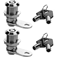 DOITOOL 2 cerraduras tubulares con llave para buzón de correo- montaje en pared para zapatero- archivador- caja de…
